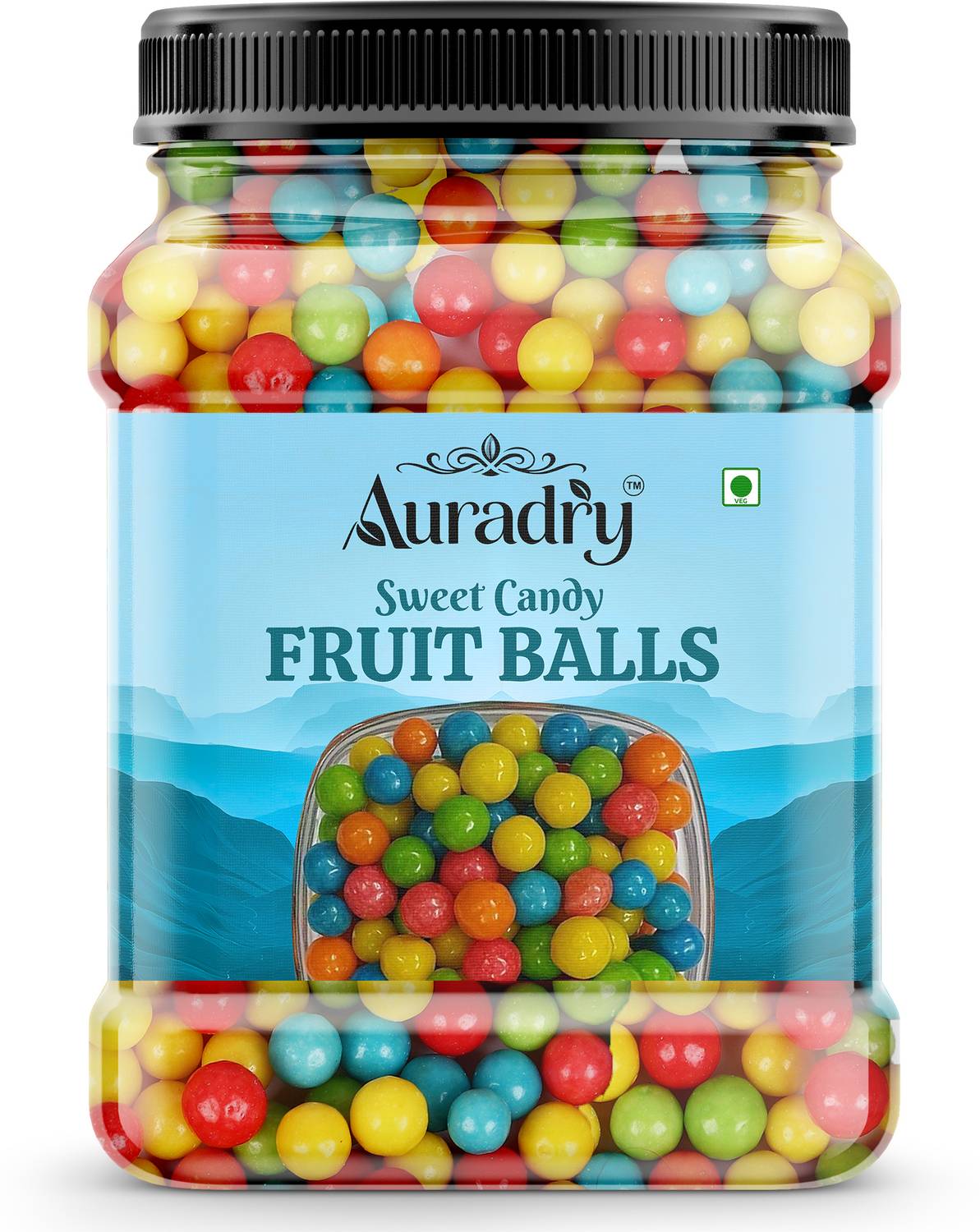 Auradry Fruit Balls Candy | Assorted Flavor | Sugar Pearls Multicolor Goli Fruit Balls Candy Candy