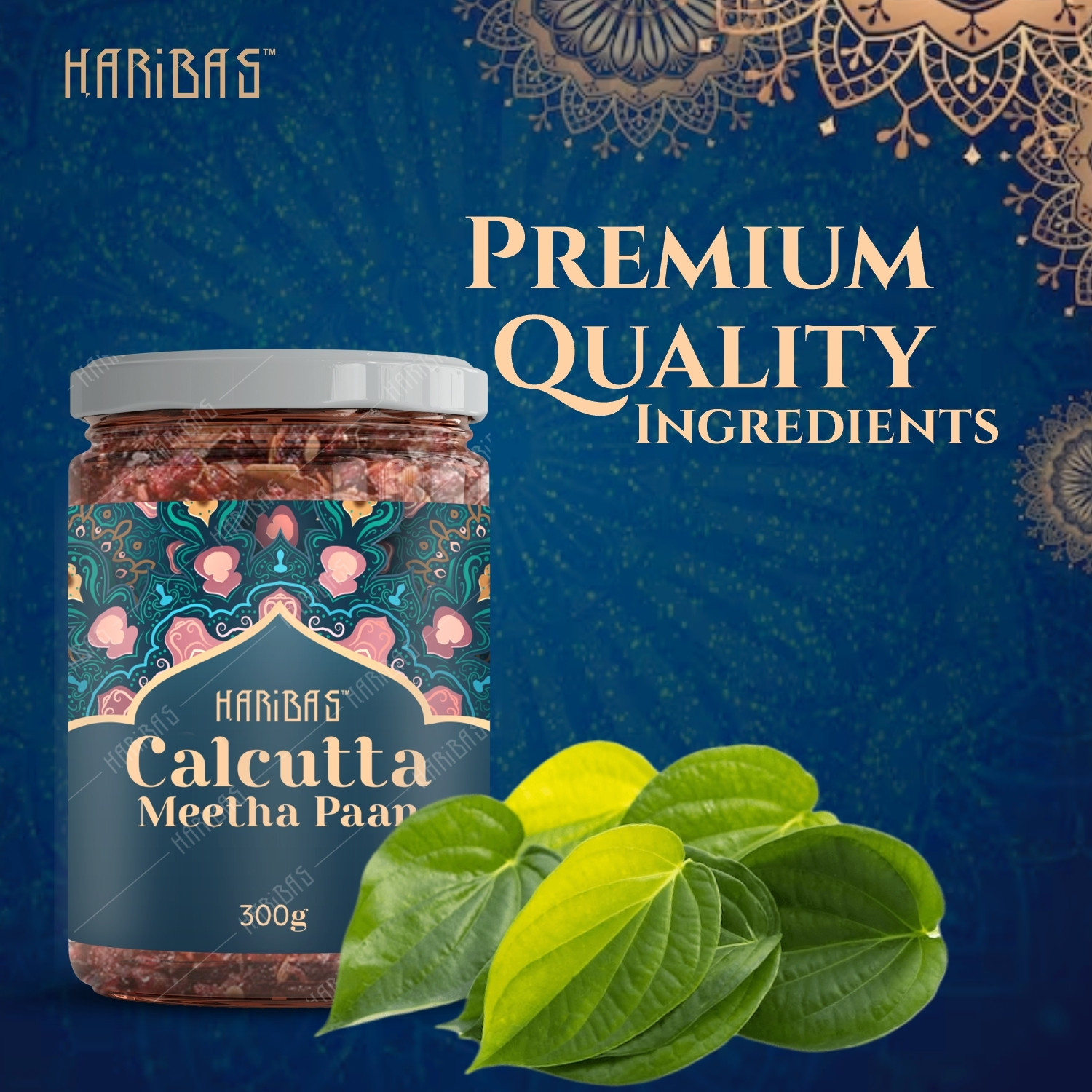 Image of HARIBAS Calcutta Meetha Paan 300g Without Supari | After-Meal Snack| Traditional Mukhwas Calcutta Paan Mouth Freshener