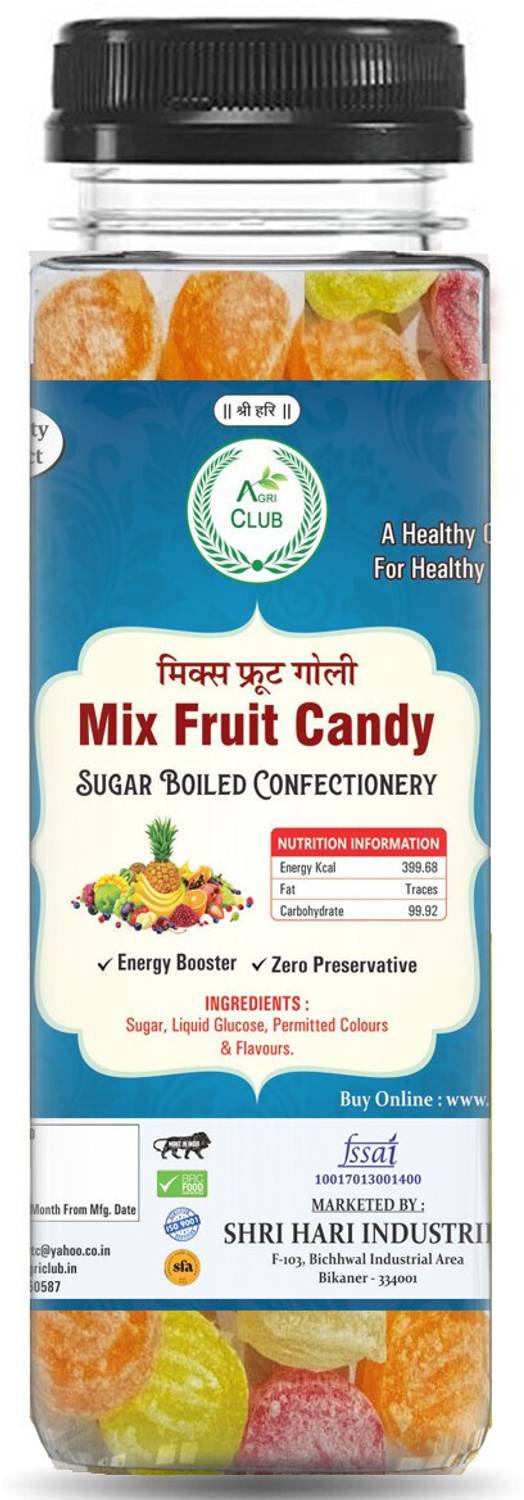AGRI CLUB Mix Fruit Candy 100gm (Pack Of 2) Multi-Flavored Candy