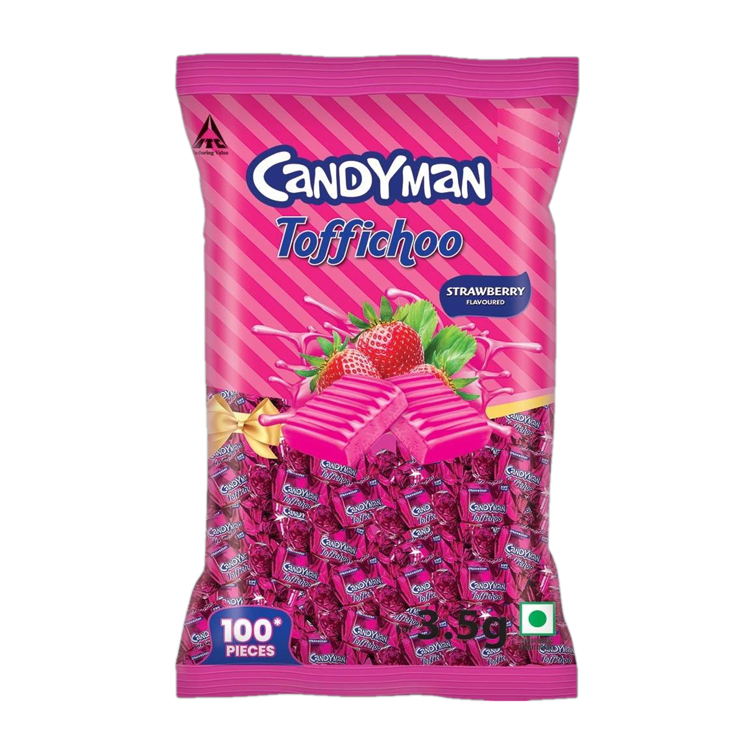 Candyman Toffichoo Strawberry Strawberry Candy 350 g|100units Strawberry Candy