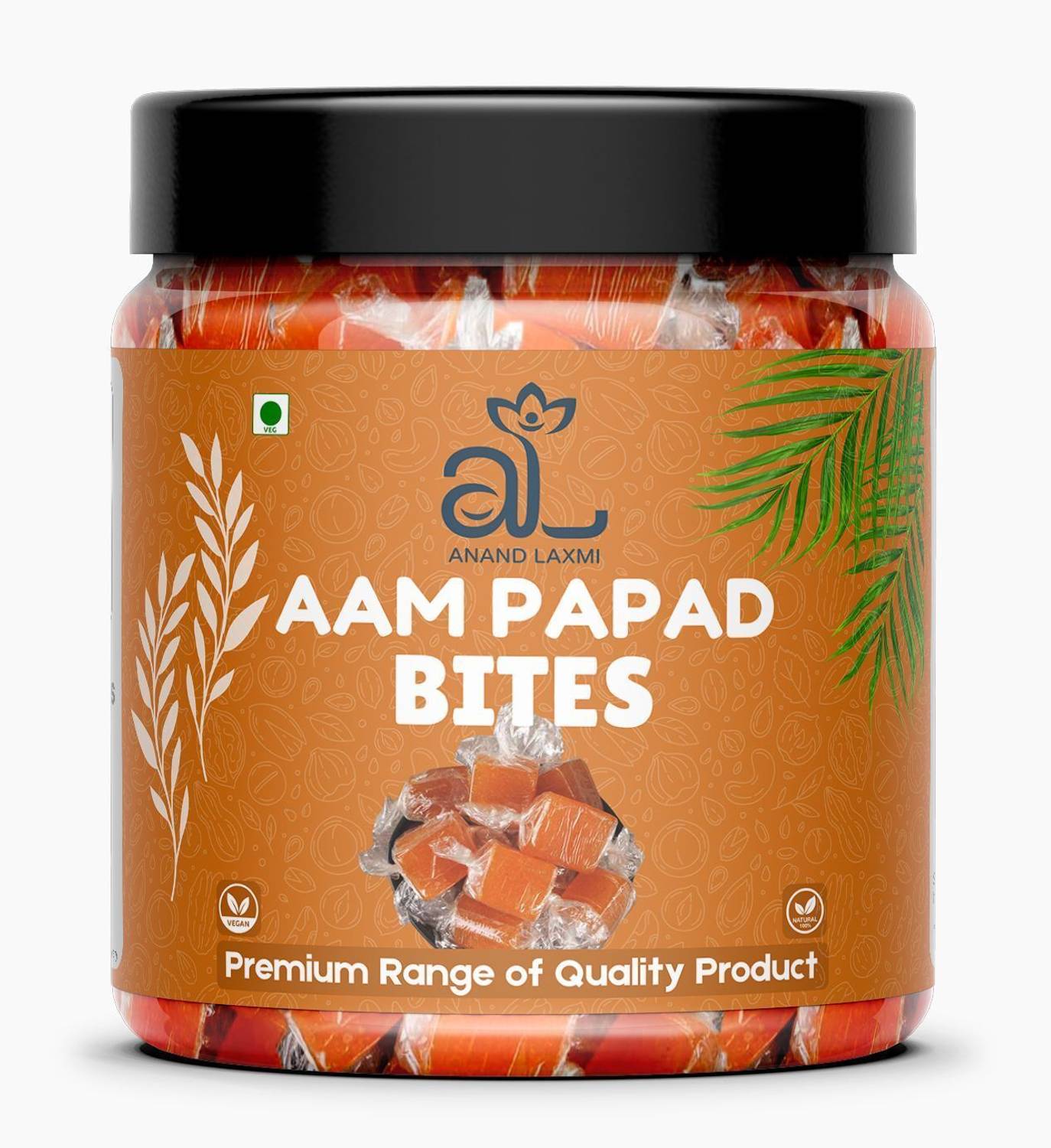 AL Anand Laxmi Aam Papad Bites | Sweet & Tangy Mango Chews | Desi Fruit Snack Sweet & Tangy, Chatpata, slightly bitter Candy