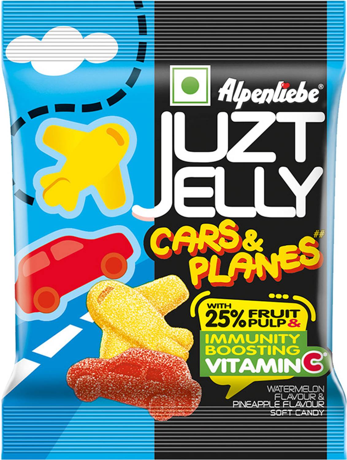 Alpenliebe Juzt Cars and Planes Watermelon and Pineapple Jelly Candy