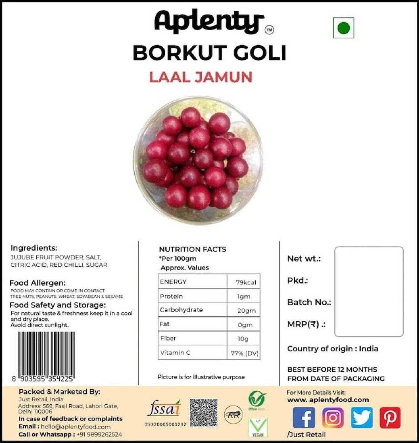 APLENTY Laal Jamun | Tasty Chatpati Churan Goli | Borkut Goli | BOR Laddu Borkut Mouth Freshener