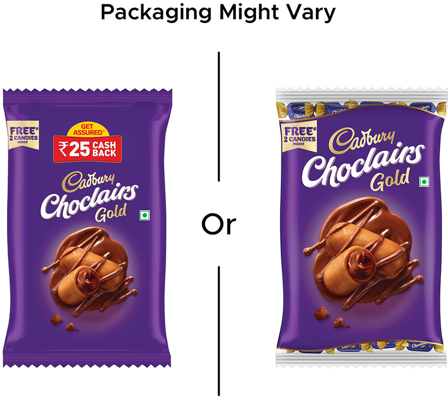 Image of Cadbury Choclairs Gold Chocolate Candy