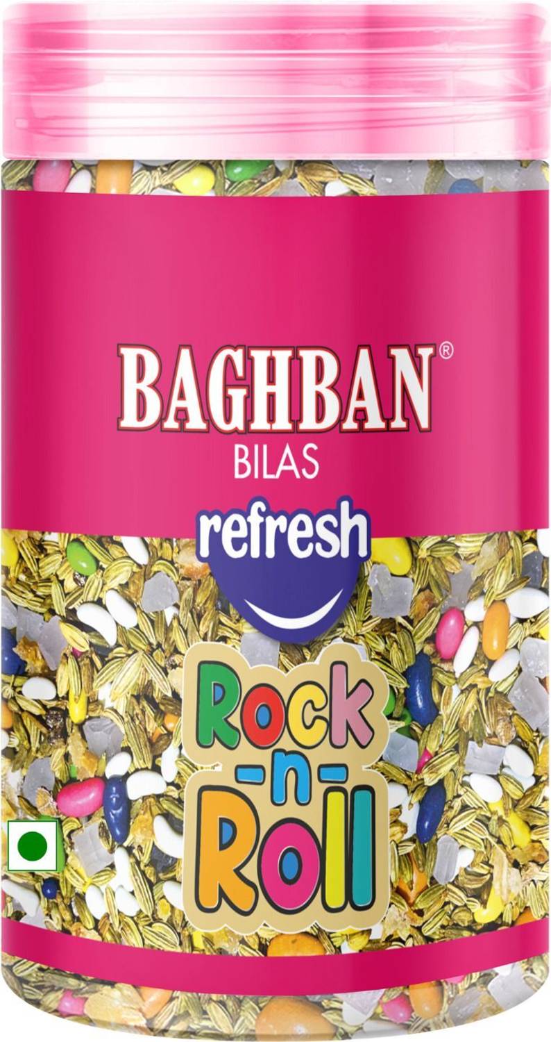 BAGHBAN Bilas Refresh Rock-n-Roll Mouth Freshener | After Meal Mukhwas | Sweet, Crunchy, Aromatic Mouth Freshener