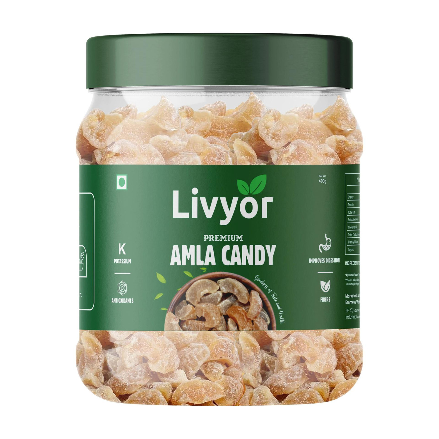 Image of LIVYOR Dried Amla Candy | Awla Indian Dry Gooseberry Amla Candy