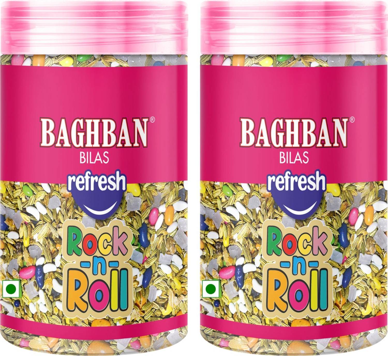 BAGHBAN Bilas Refresh Rock-n-Roll Mouth Freshener | After Meal Mukhwas | Sweet & Crunchy Mouth Freshener