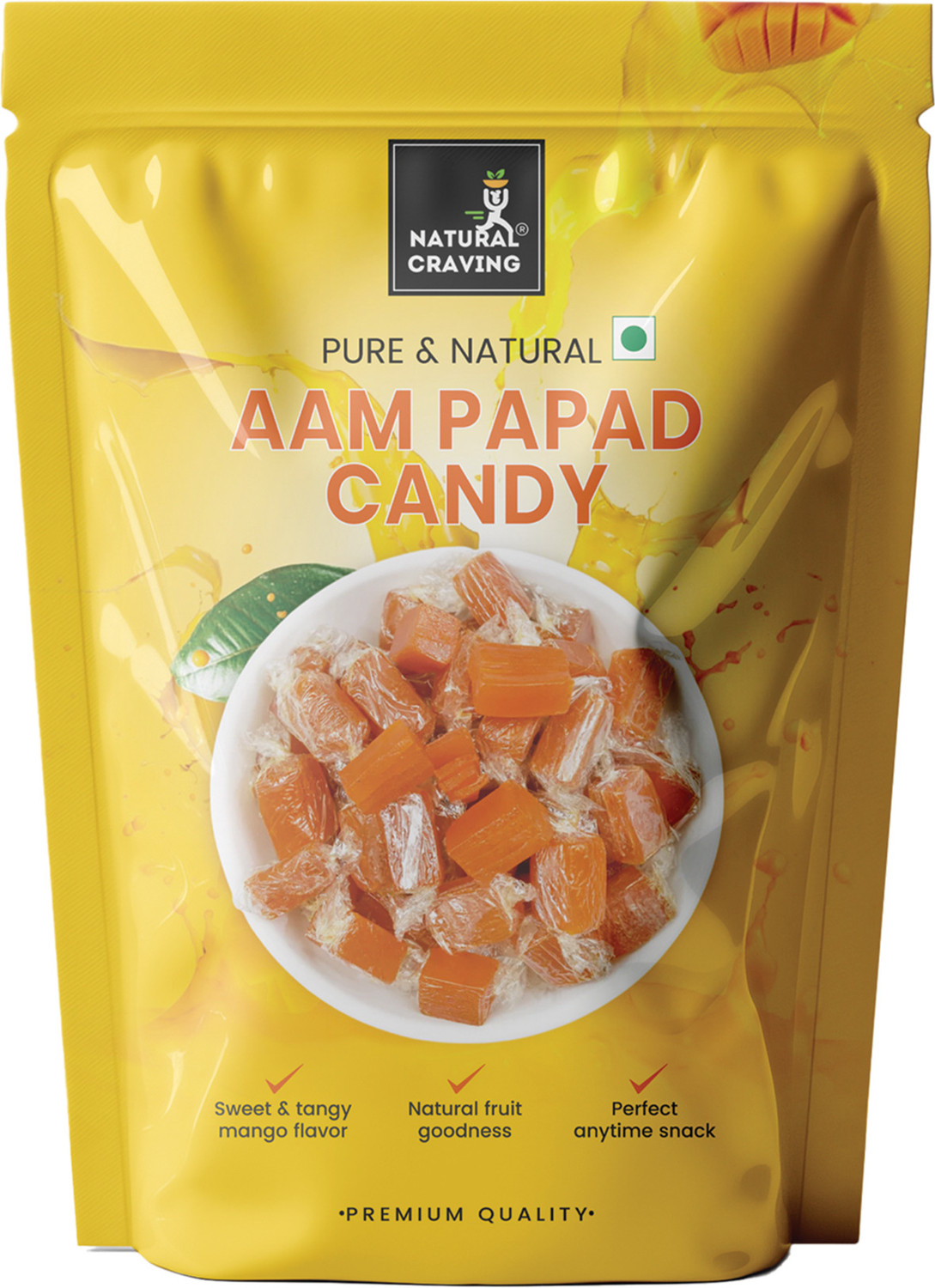 Image of NATURAL CRAVING Aam Papad Candy |Sweet & Tangy Mango Candy |Traditional Indian Mango Snack | Sweet Candy