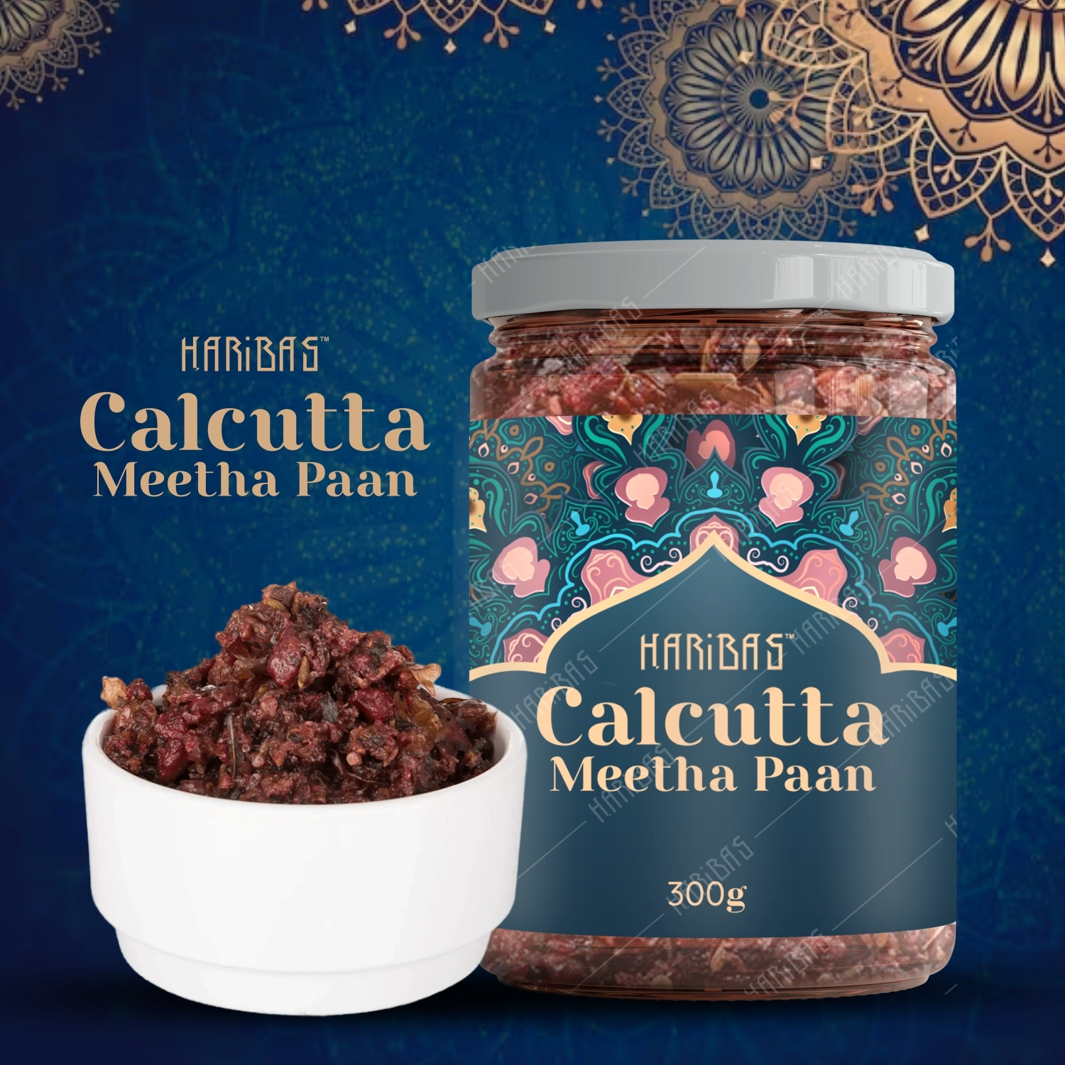 Image of HARIBAS Calcutta Meetha Paan 300g Without Supari | After-Meal Snack| Traditional Mukhwas Calcutta Paan Mouth Freshener