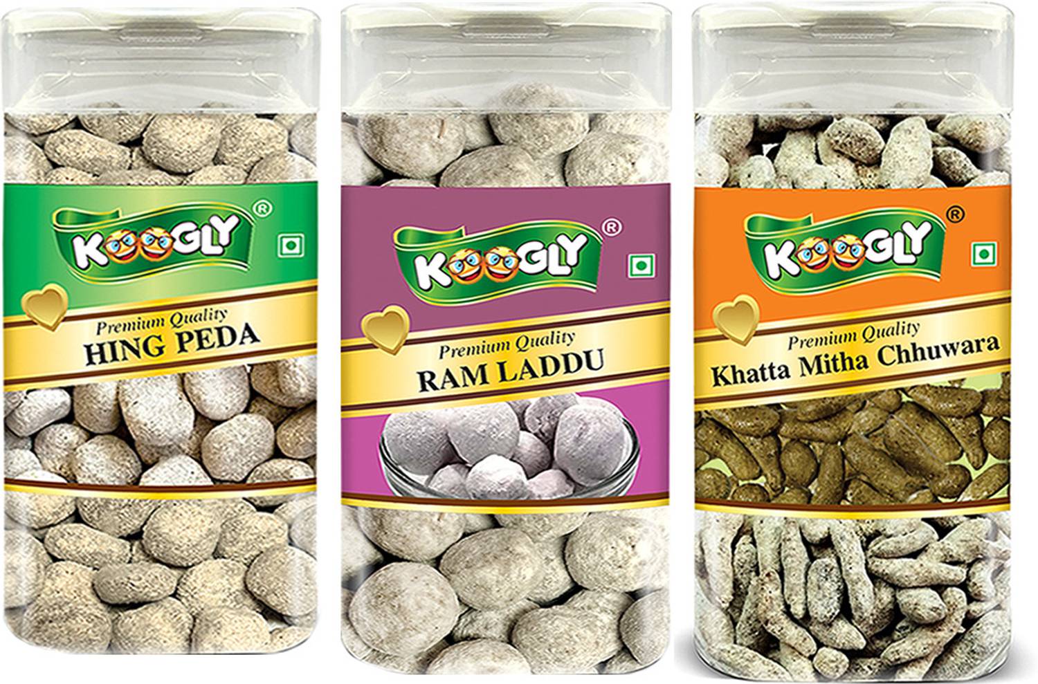 Koogly Premium Quality After Meal Digestive Hing Peda, Ram laddu, Khatta Mitha Chuwara Candy