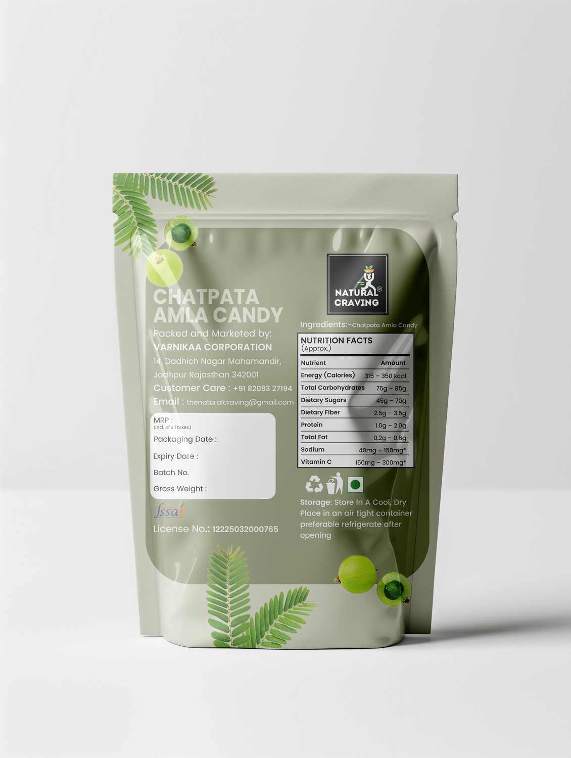 Image of NATURAL CRAVING Chatpata Amla Candy |Tangy & Spicy Indian Candy |Sweet, Sour & Refreshing Snack Chatpati Amla Candy Candy
