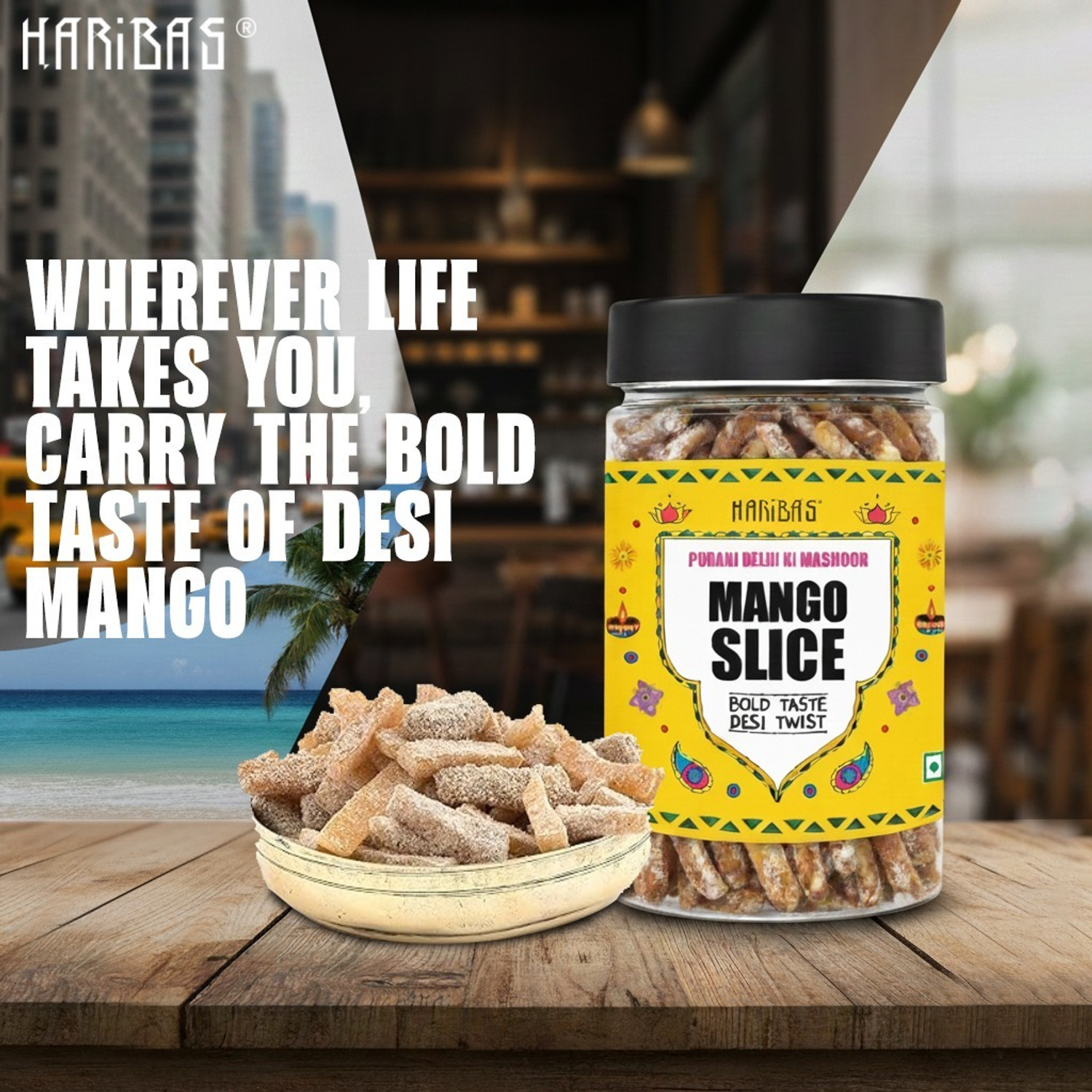 Image of HARIBAS Mango Slice 300g |Sweet & Tangy Aam Slice | Traditional Desi Treat Mango Sour Candy