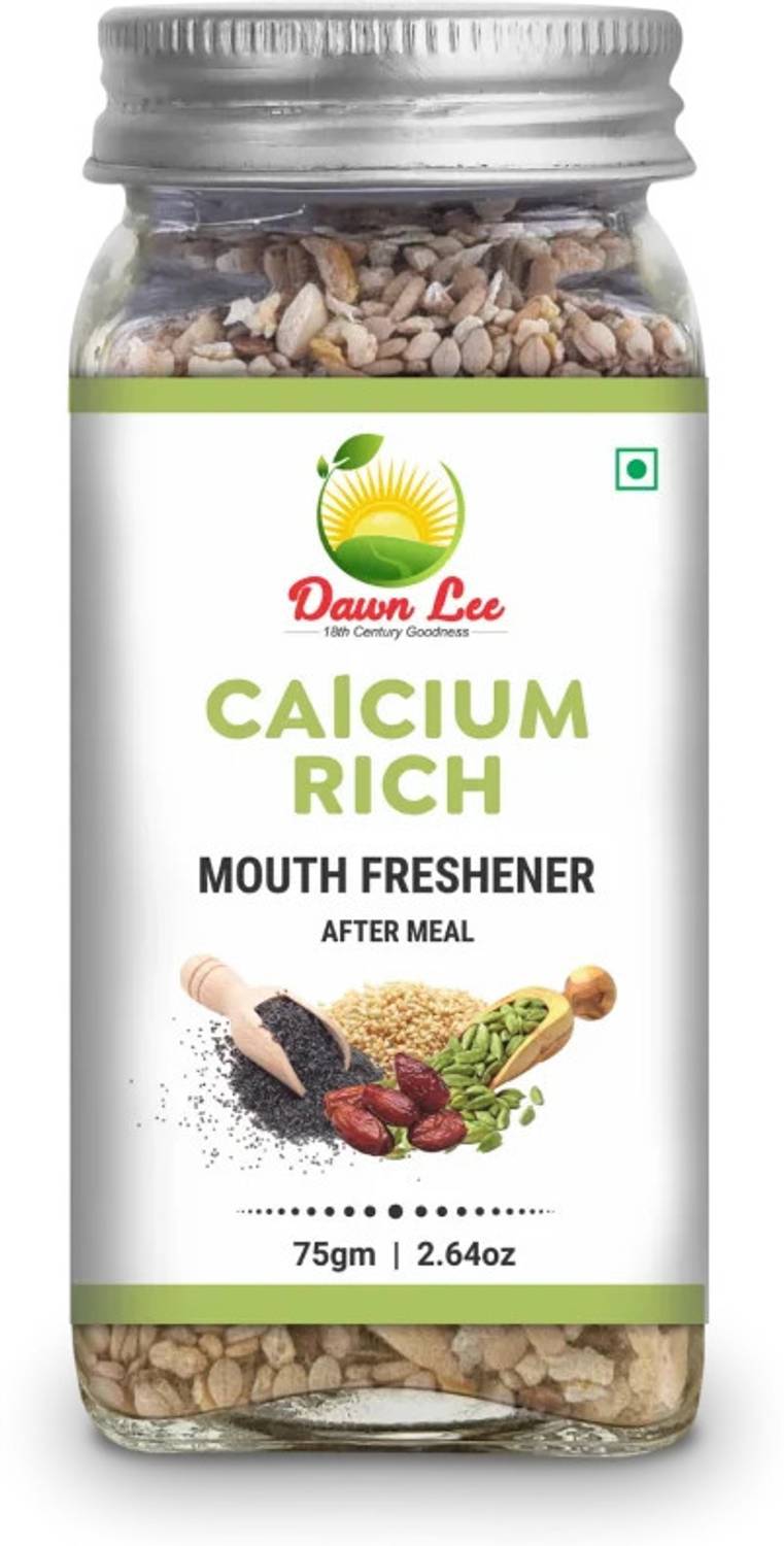 Dawn Lee Natural Calcium Source Rich Mouth Freshener Fiber Rich Healthy Breath Mukhwas Chia Seeds Mouth Freshener