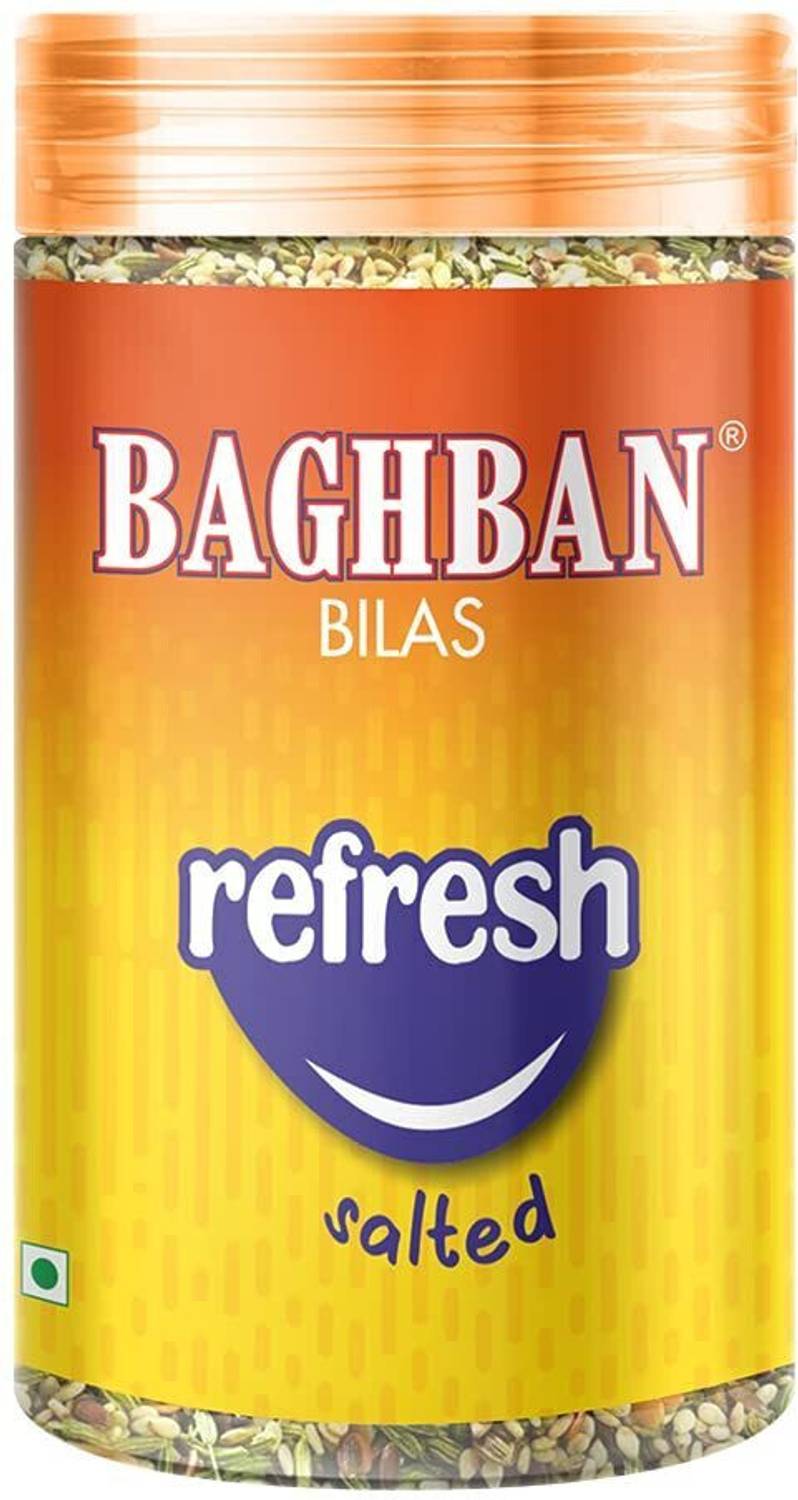 BAGHBAN Refresh Salted| Digestive| After-Meal Snack | Mouth Freshener Gulab Mukhwas, Meetha Paan, White Madrasi Saunf, Green Madrasi Saunf Mouth Freshener