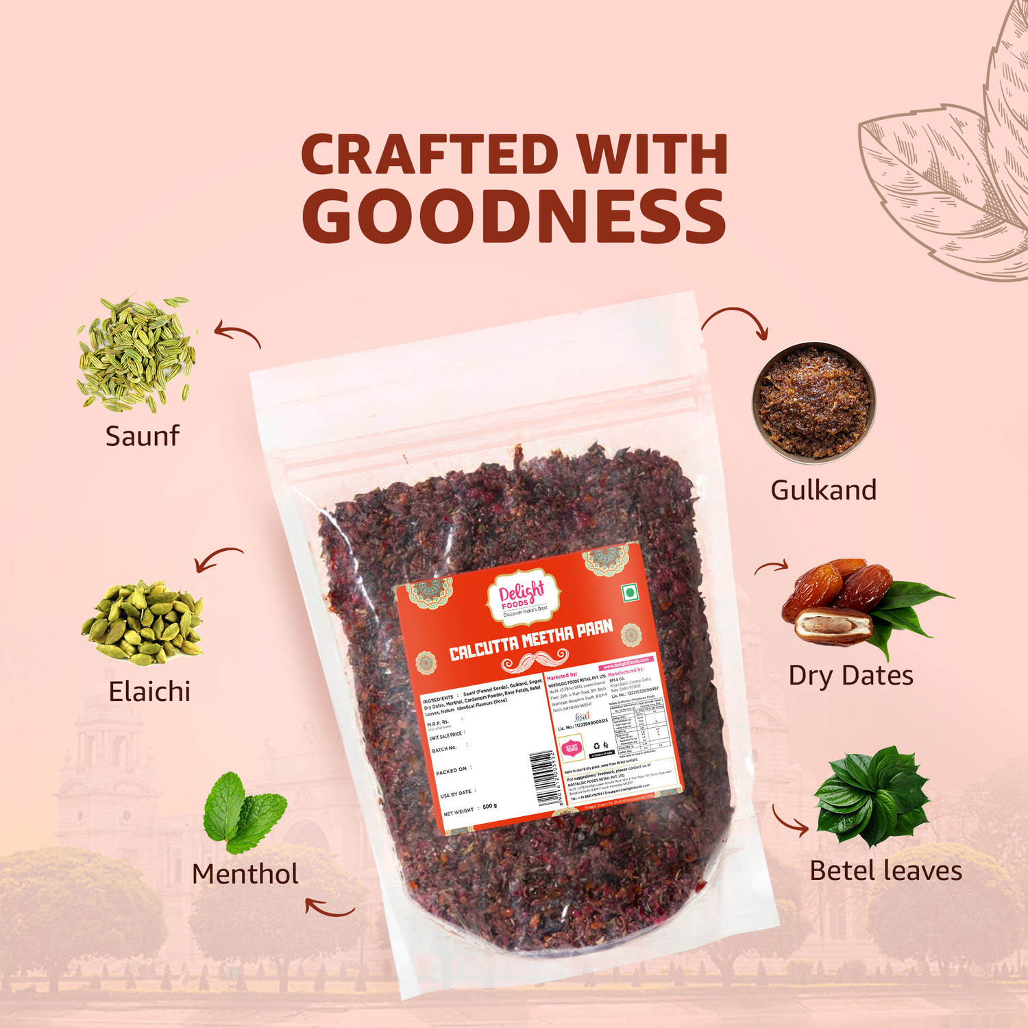 Image of Delight Foods Calcutta Sweet Paan Mouth Freshener