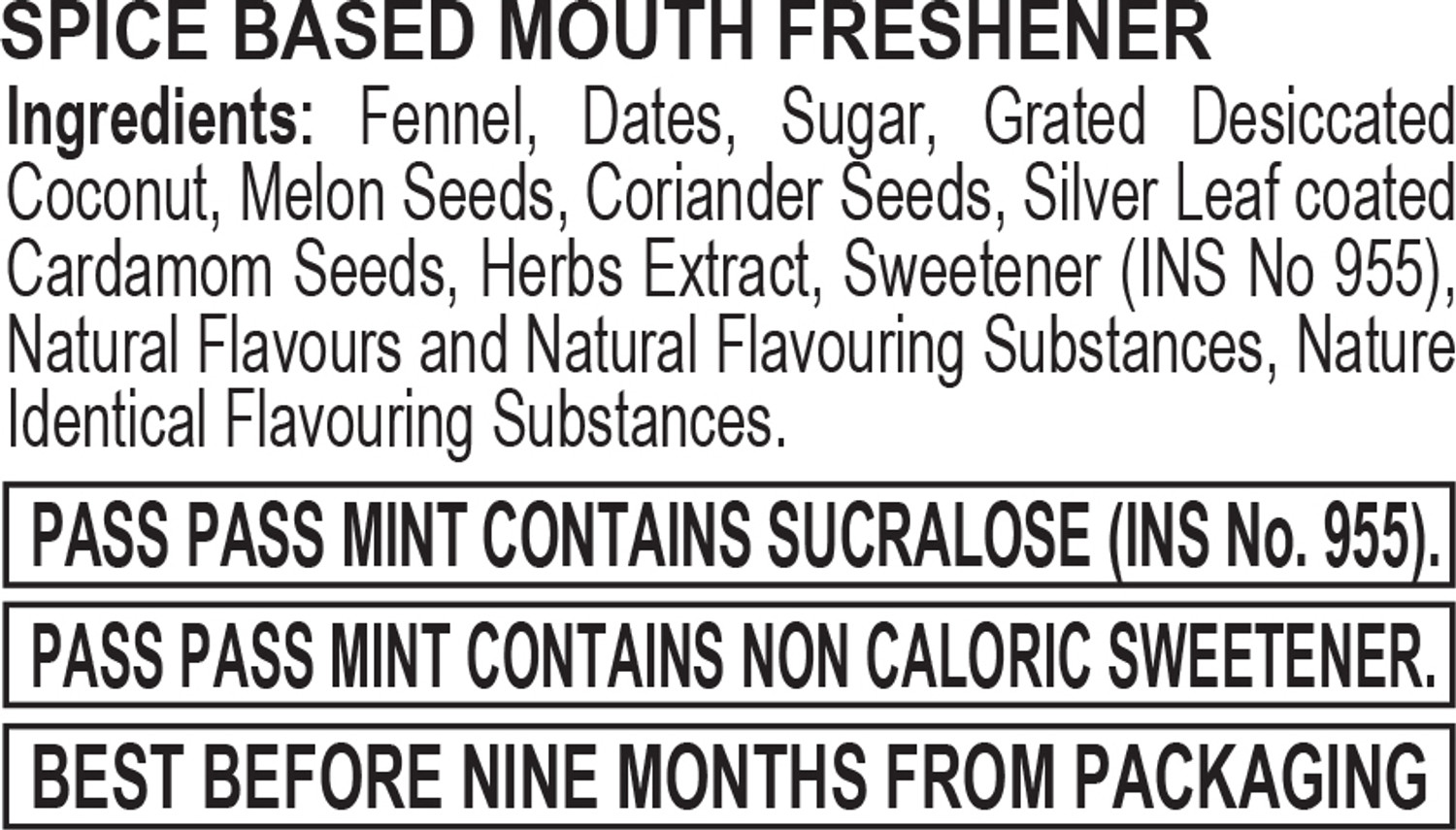 Image of Pass Pass Spice Based Mouth Freshener | Digestive, High in Fibre & Anti-Oxidants | Mint Mouth Freshener