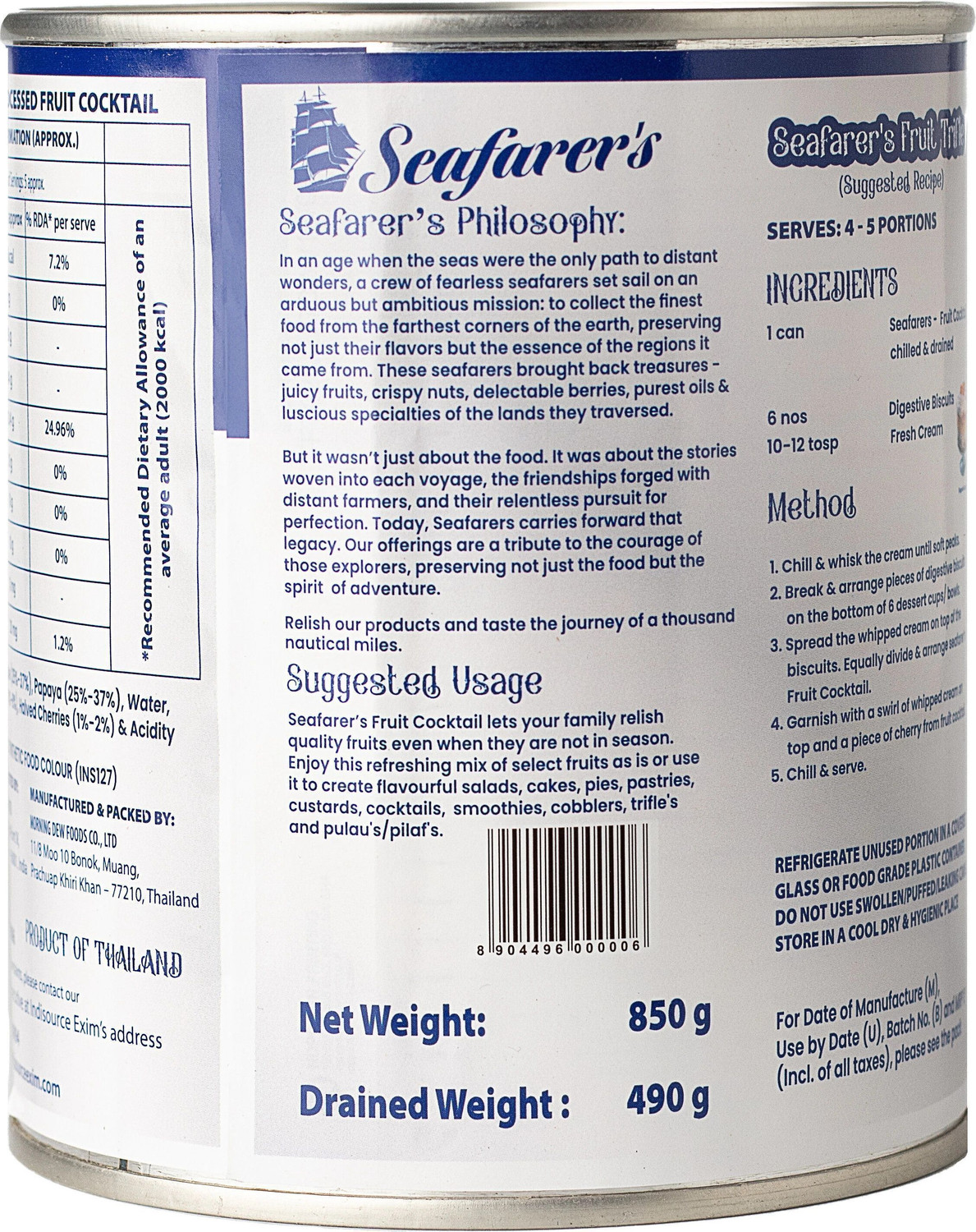 Image of Seafarer's Fruit Cocktail, 850g Fruits