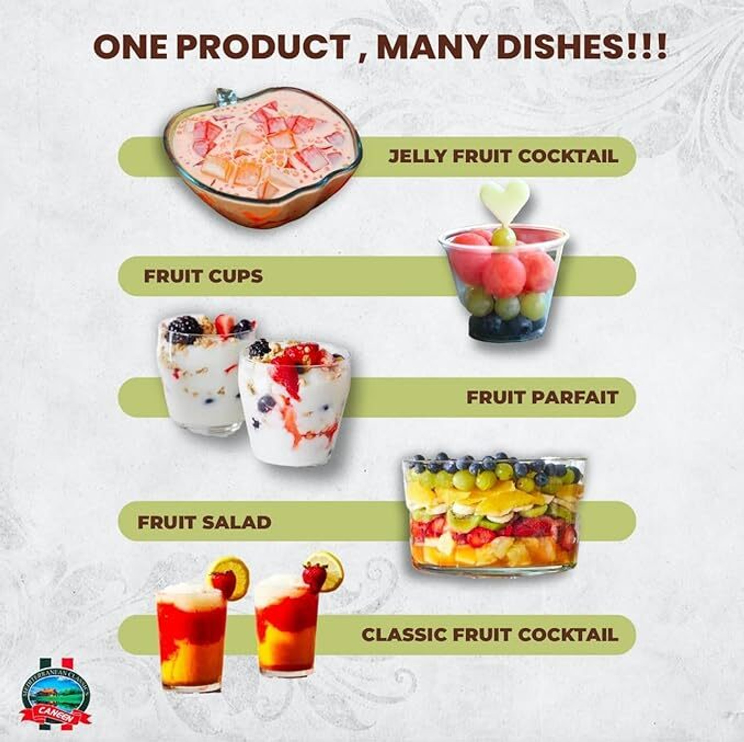 Image of caneen Fruit Cocktail | Canned Mixed Fruits | Bite Sized Fruits | Mixed Fruits Fruits
