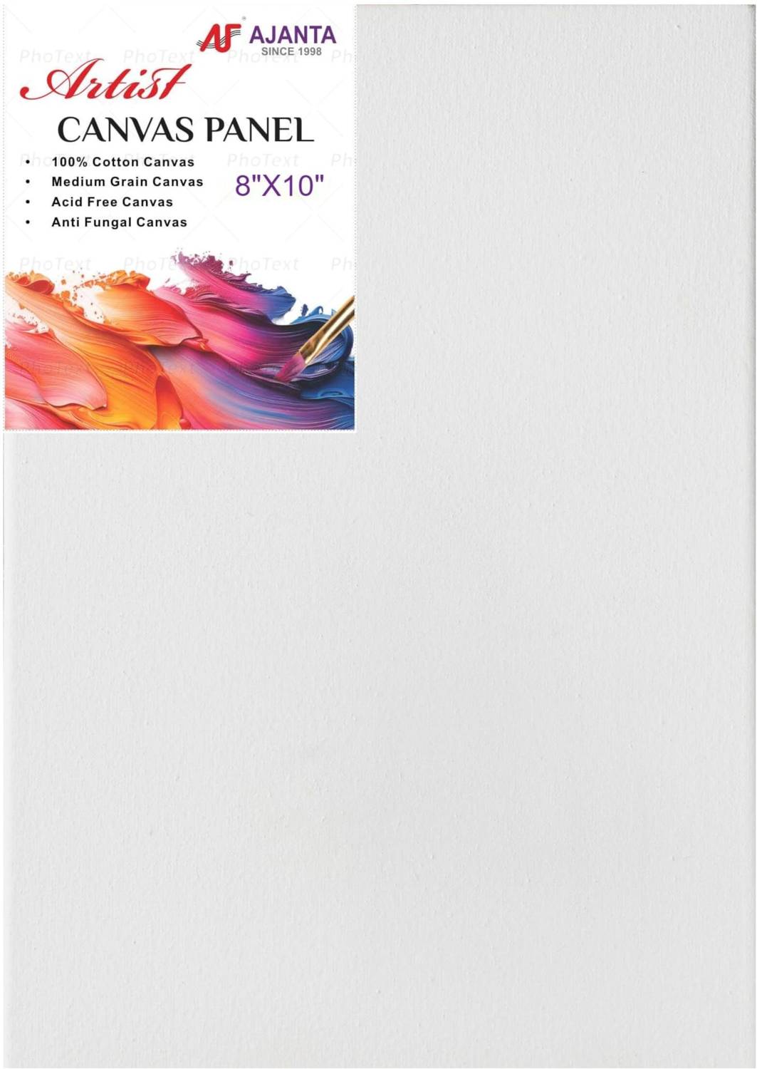AUFL 8" x 10" Canvas Board Cotton Grain Board Canvas (Set of 1)