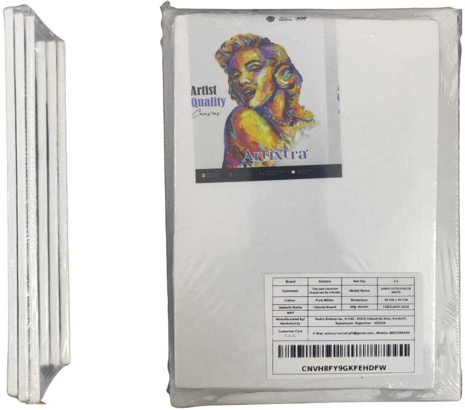 Image of Artixtra 6X8-3 | 5X7-3 Cotton Medium Grain Board Canvas (Set of 6)
