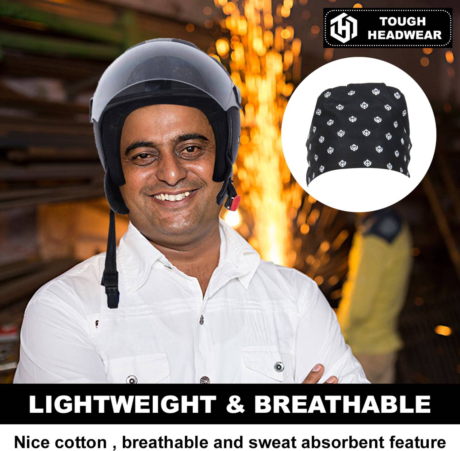 Tough Headwear Solid Skull Cap Pack of 3 - Image 4