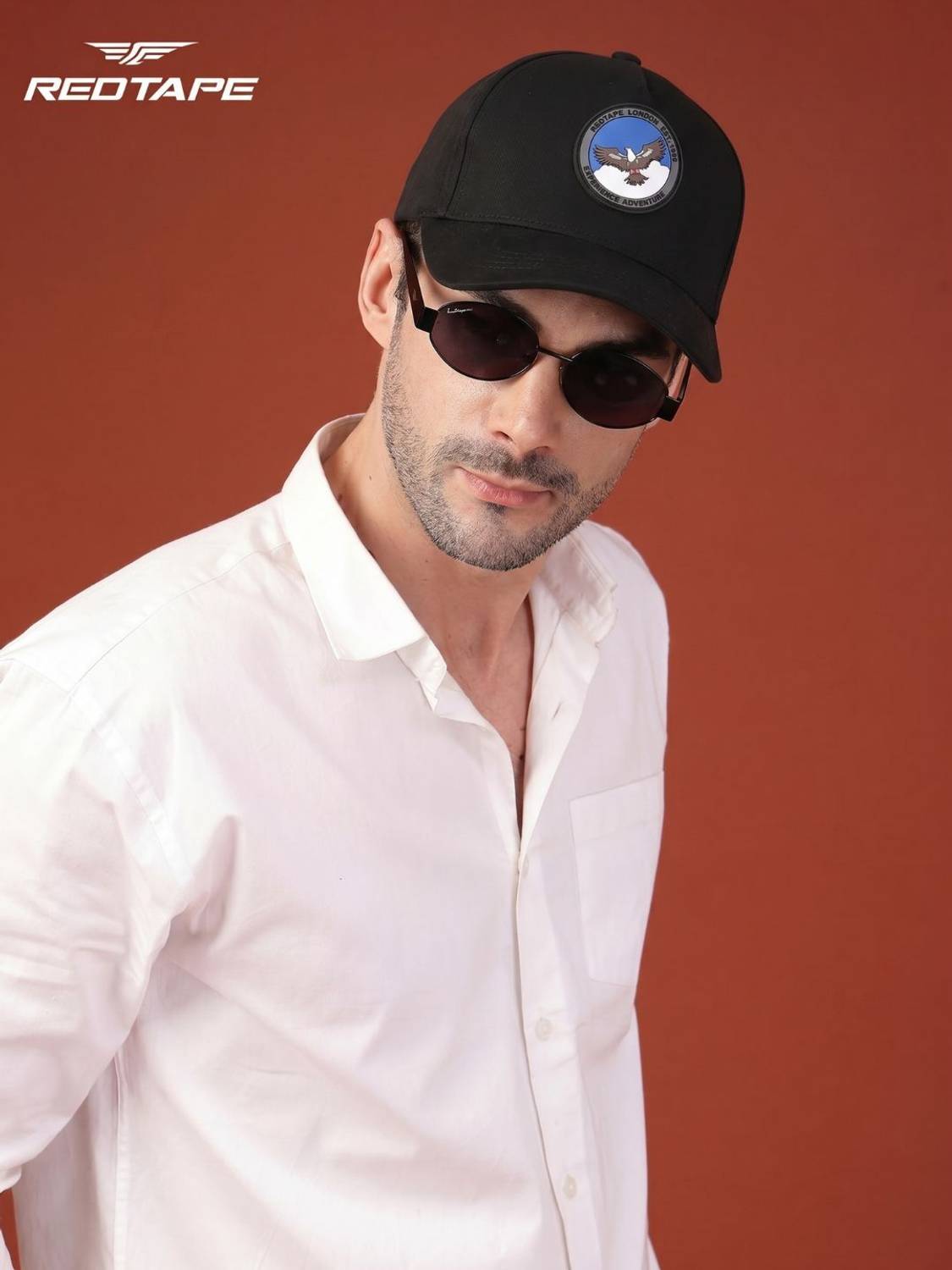 RED TAPE Solid Red Sports Cap - Image 1