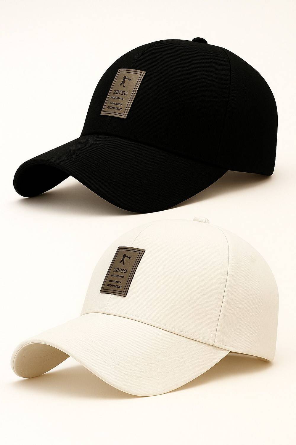 cap world Solid Self Design Sports/Regular Cap Pack of 2 - Image 1