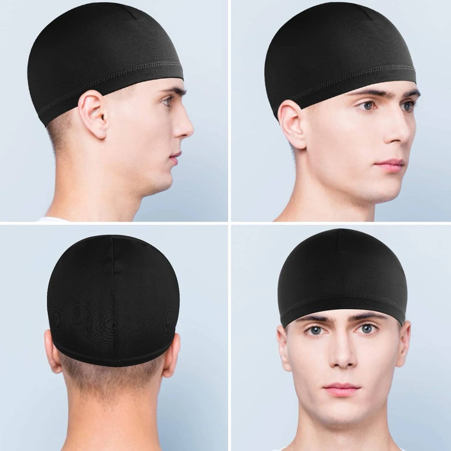 qd fashion Solid Skull Cap Pack of 3 - Image 2