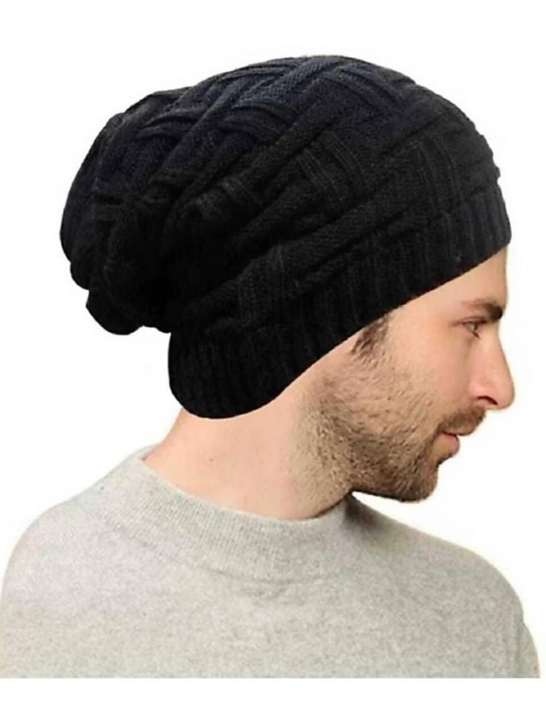 AngaarLook Solid, Self Design Beanie