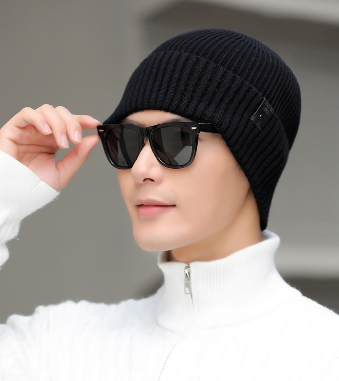 Highever korean style (double layers warm fabric) winter cap for men Beanie
