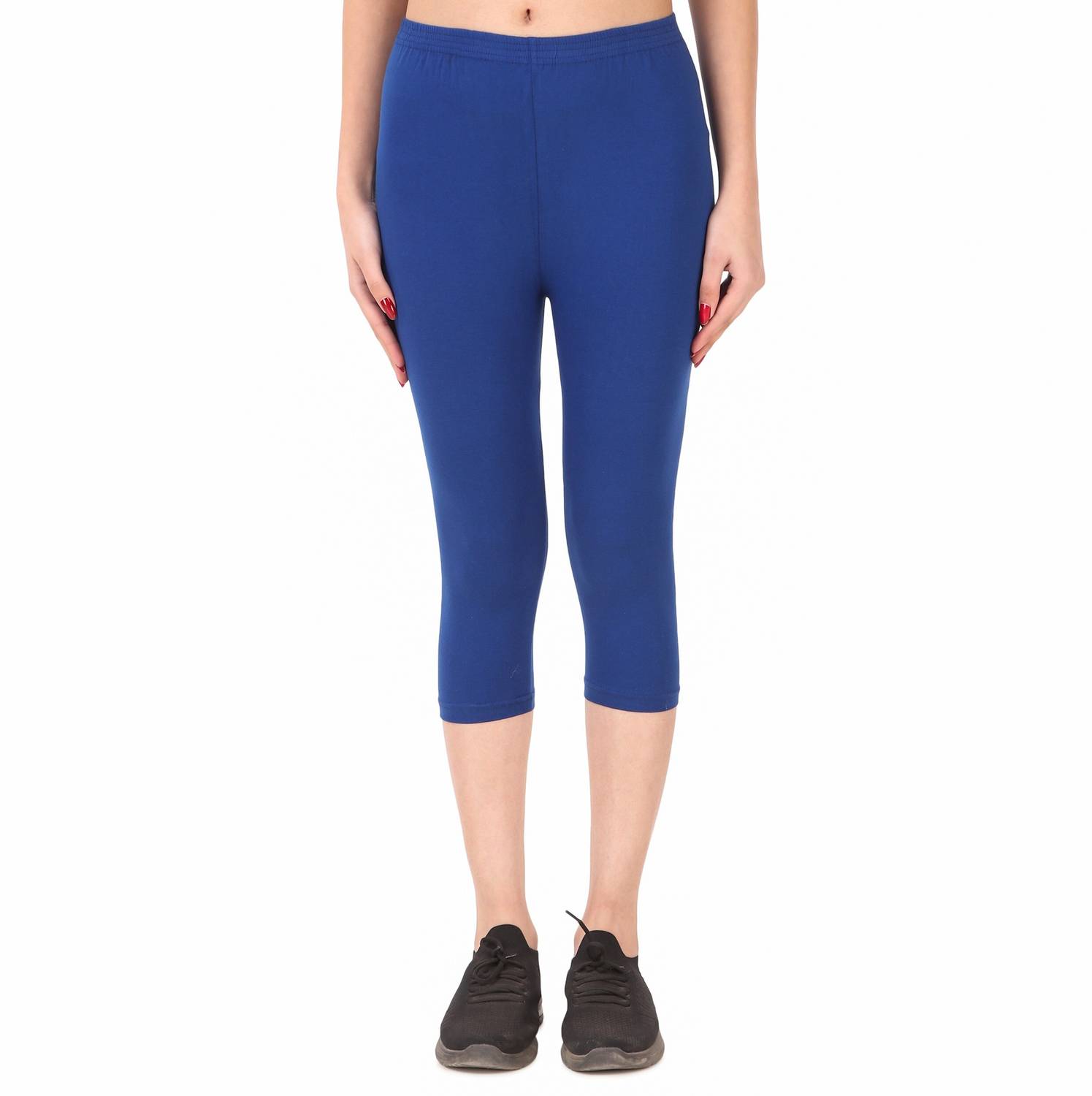 Ayvina Cotton Lycra capri for women,capri for ladies,capri for girls Women Blue Capri