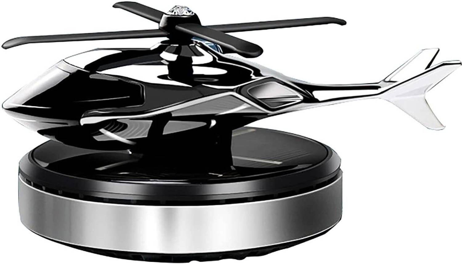 carfrill Air Freshener Helicopter Solar Energy Rotating Aromather