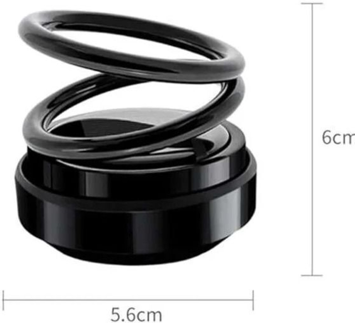 Image of RLMART Solar Car Aroma Diffuser, 360 Double Ring Rotating Air Freshener for Car Dashboard, Home & Office, No Battery, Long-Lasting, Black Air Purifier