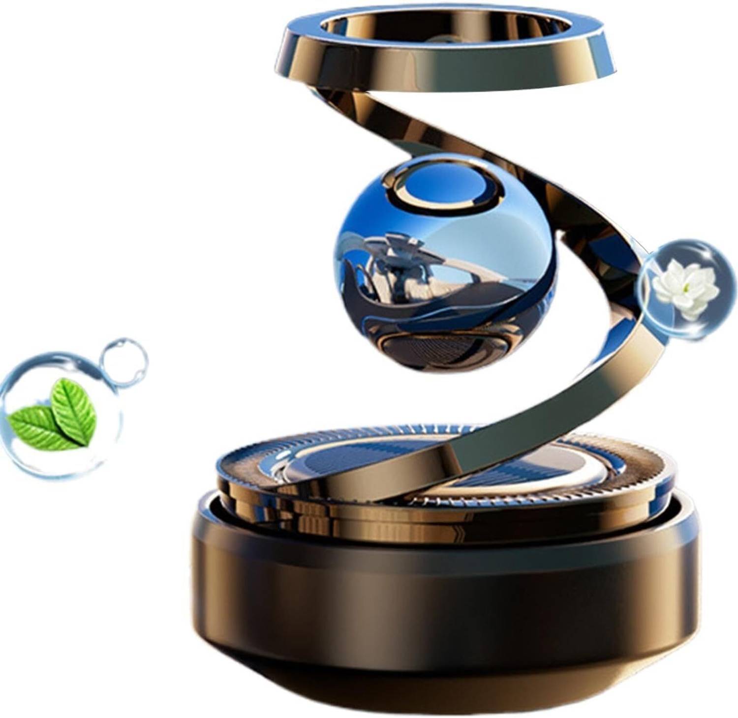 Antopy Solar Rotating Car Air Freshener Plastic Solar Powered Levitating Ball Air Freshener Air Purifier