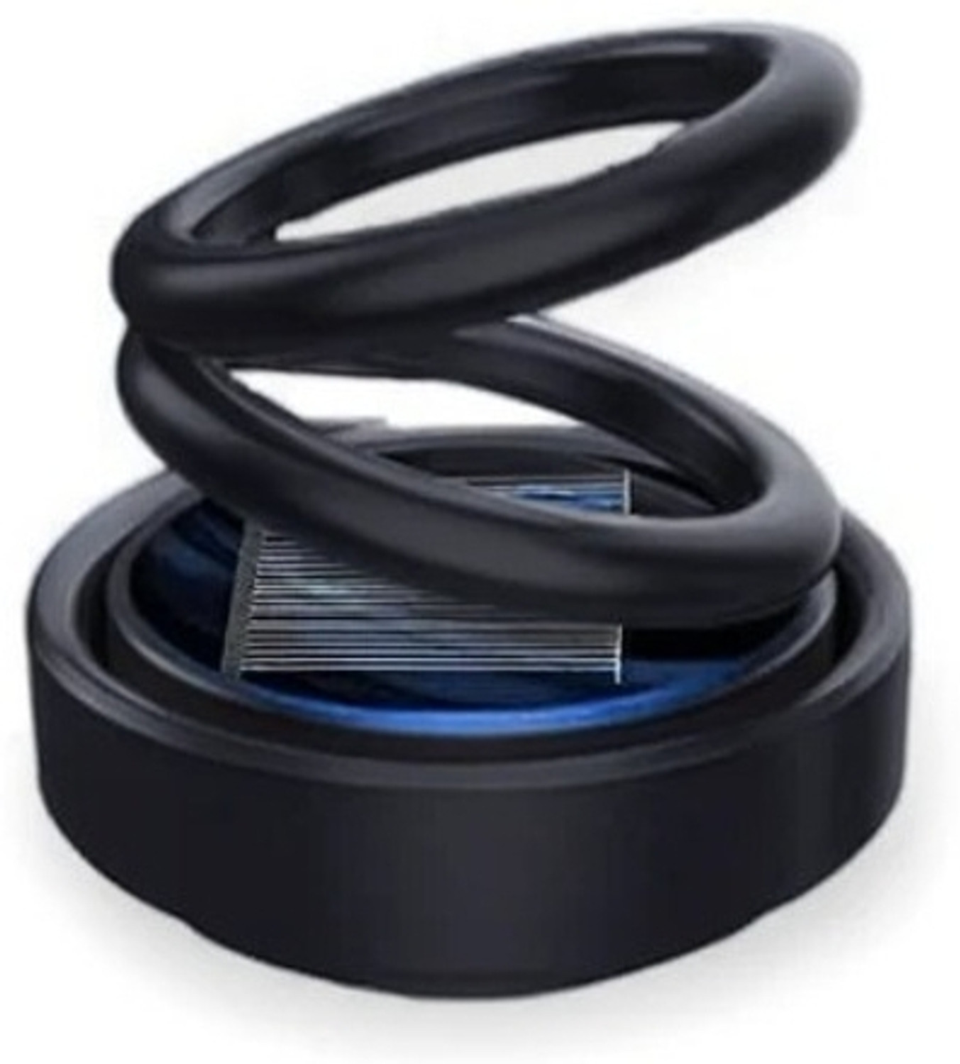Image of RLMART Solar Car Aroma Diffuser, 360 Double Ring Rotating Air Freshener for Car Dashboard, Home & Office, No Battery, Long-Lasting, Black Air Purifier