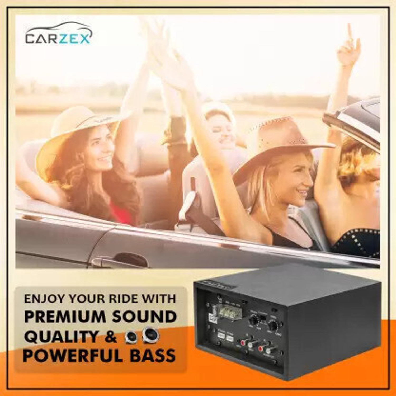 Image of CARZEX Car Amplifier 120 w Mono Class AB Car Amplifier