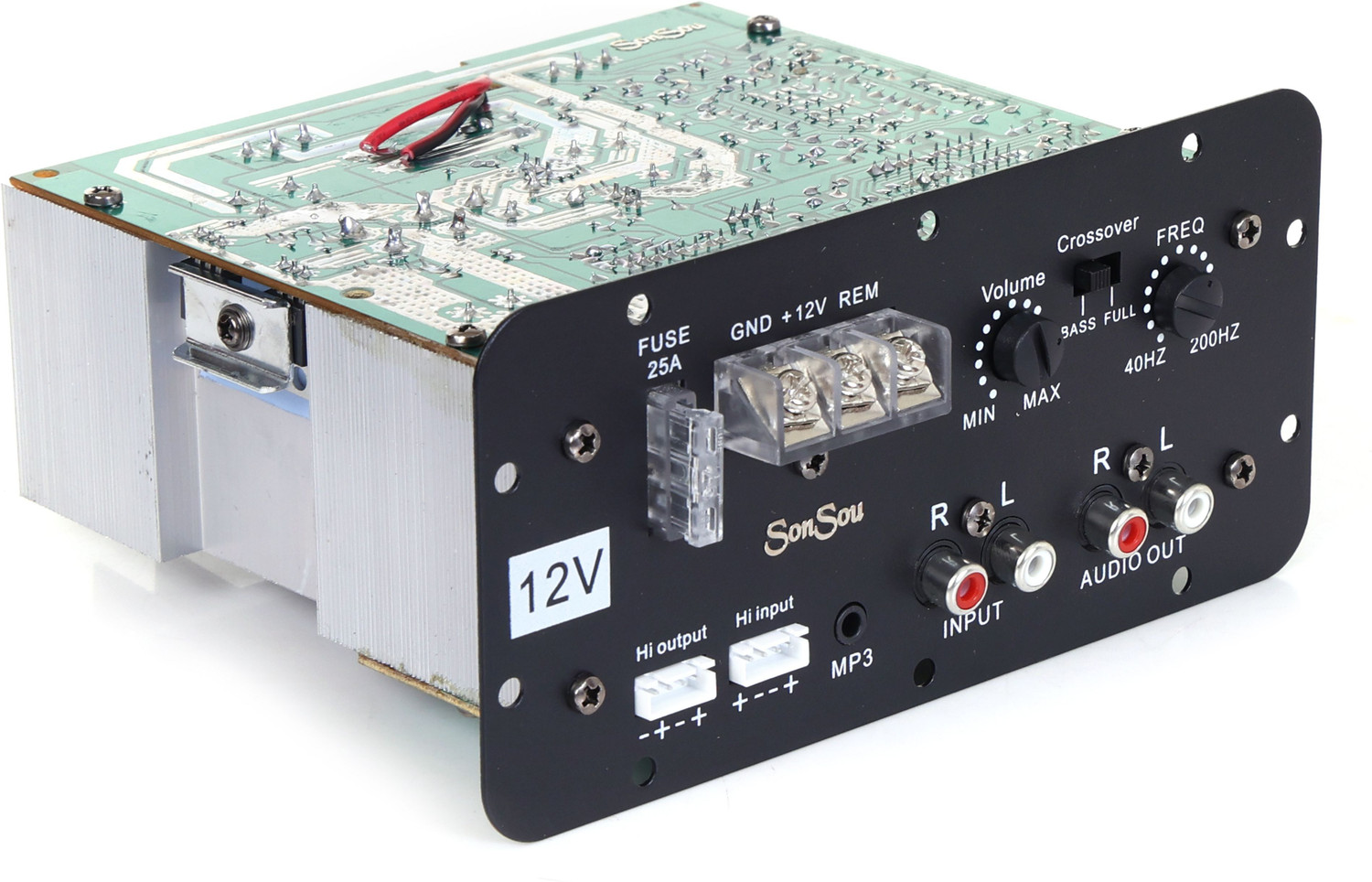 Image of EASEZAP 200W Pure Bass Amplifier board for 8, 10 & 12 inch Sub-woofer speaker Mono Class AB Car Amplifier