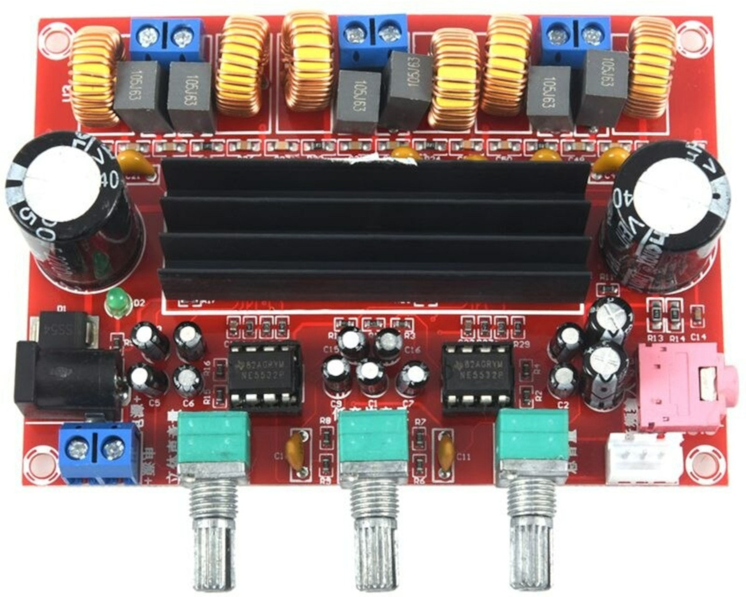 Image of ALPHA LABS TPA3116D2 2.1CH 200W Audio Amplifier Board with Subwoofer Control Sound Recorder and Sound Circuit Electronic Hobby Kit