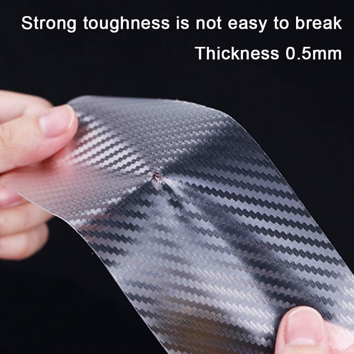 Image of skyunion High Gloss Anti Scratch Black Carbon Fiber Paint Protection Film Tape PPF White Car Beading Roll For Door