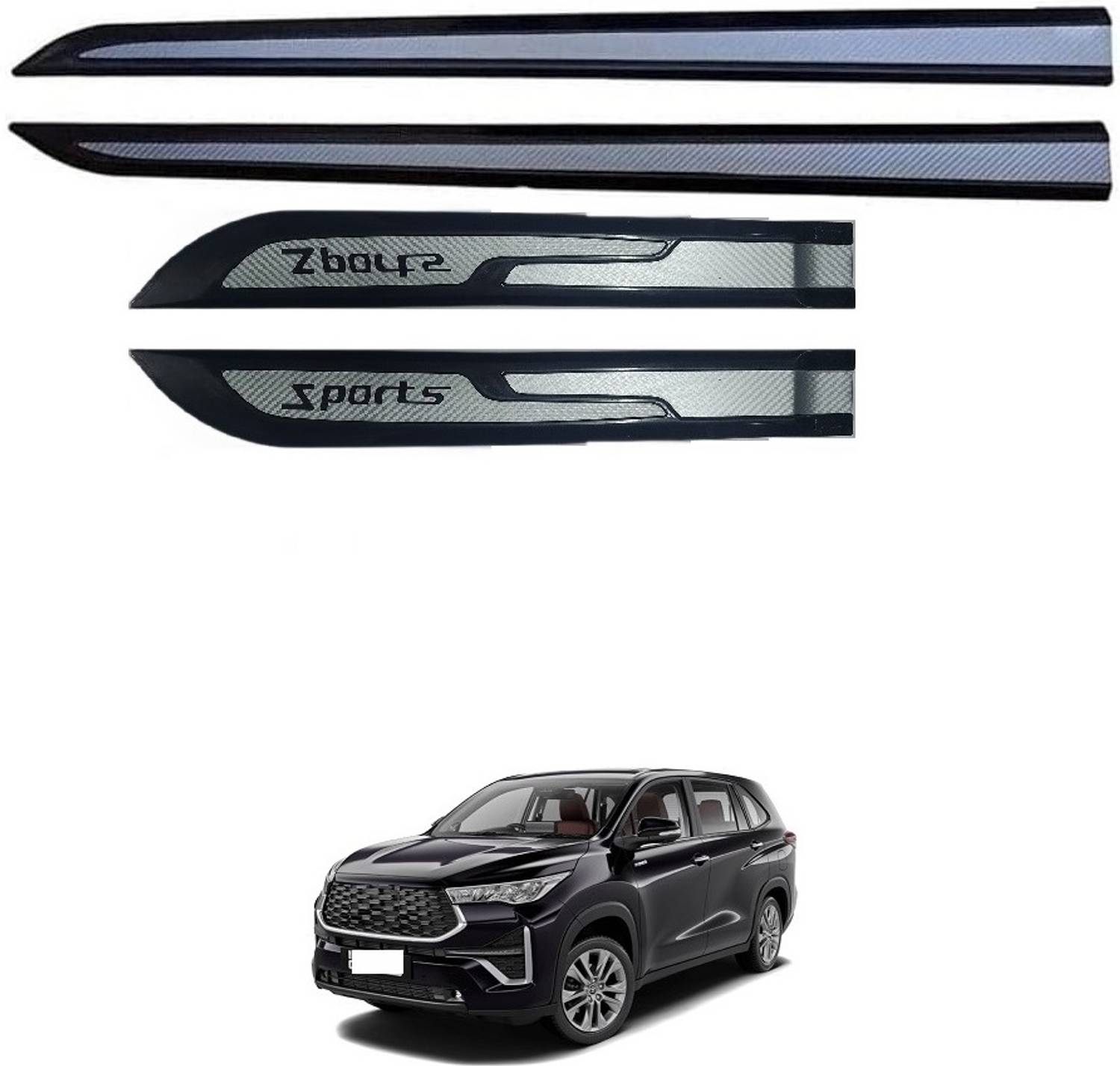 Suprozo Car door sports side beading moulding plastic 4pc set for