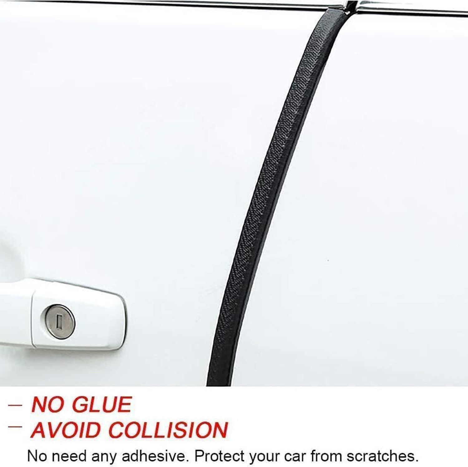 Image of LAVITRA U Shape Edge Trim Rubber Strip Seal Protector Car DoorGuard Cars (16ft /5 mBlack) Car Beading Roll For Bumper, Door, Trunk, Window Sill