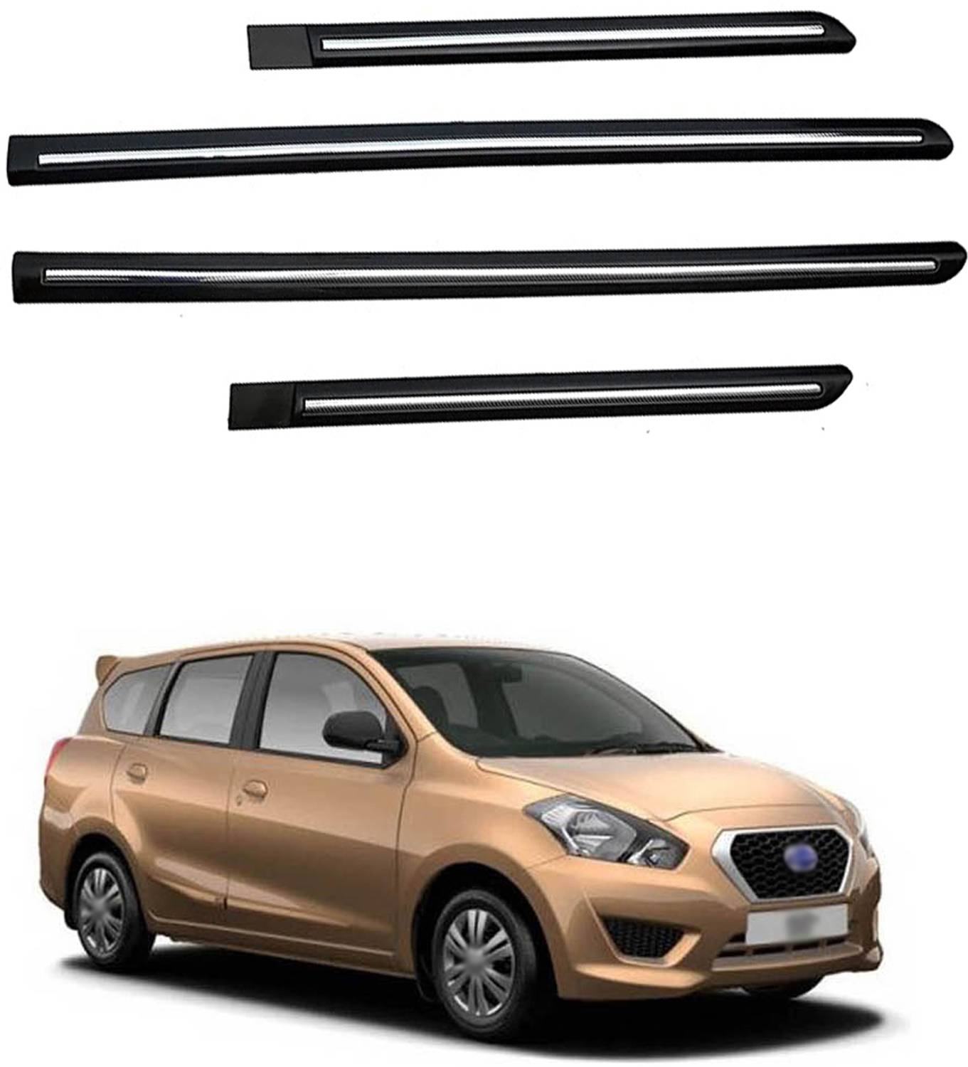 Acto UNIVERSAL CAR DOOR BEADING WITH CHROME LINE FOR DATSUN GO PLUS Car Beading Roll For Door
