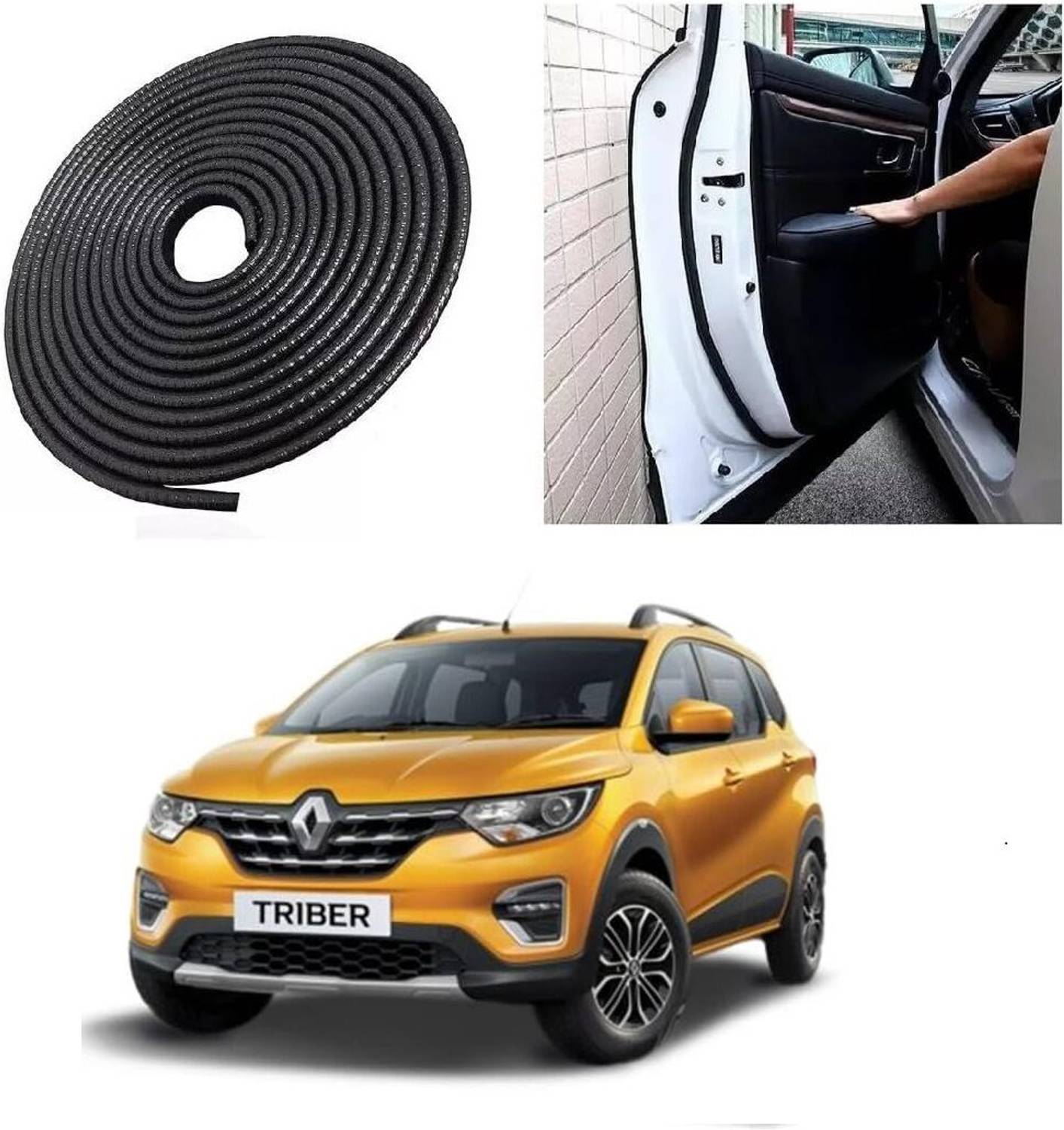 Beamerzz Car Door Edge Guards for Most Cars-02 Car Beading Roll For Bumper, Trunk, Window Sill