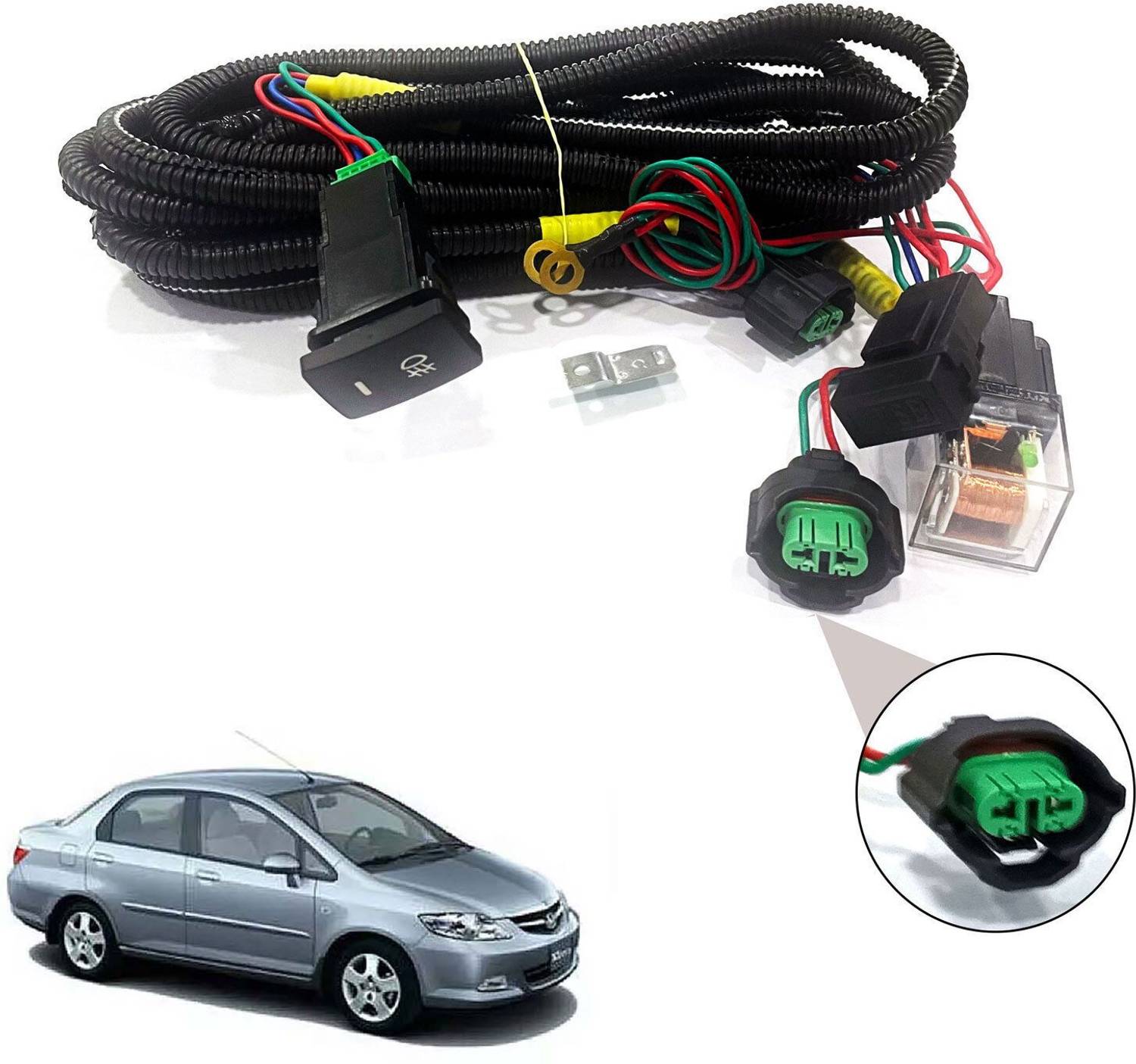AUTO PEARL Wire kit with socket, relay, & switch for City ZX 2009
