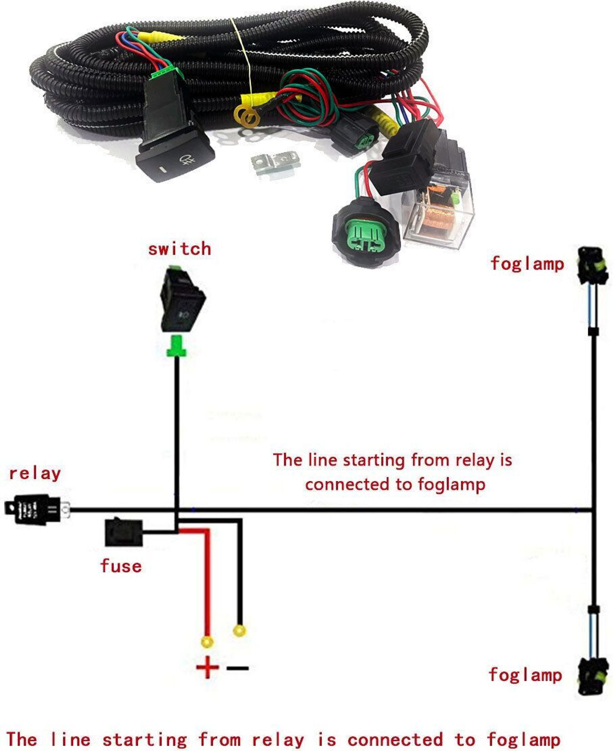 Image of AUTO PEARL Wire kit with socket, relay, & switch for Baleno 2020 onwards Car Bulb Holder