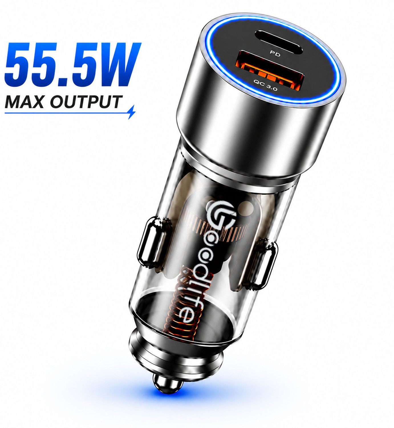 Image of GOODLIFE 55.5 W Qualcomm Certified Turbo Car Charger