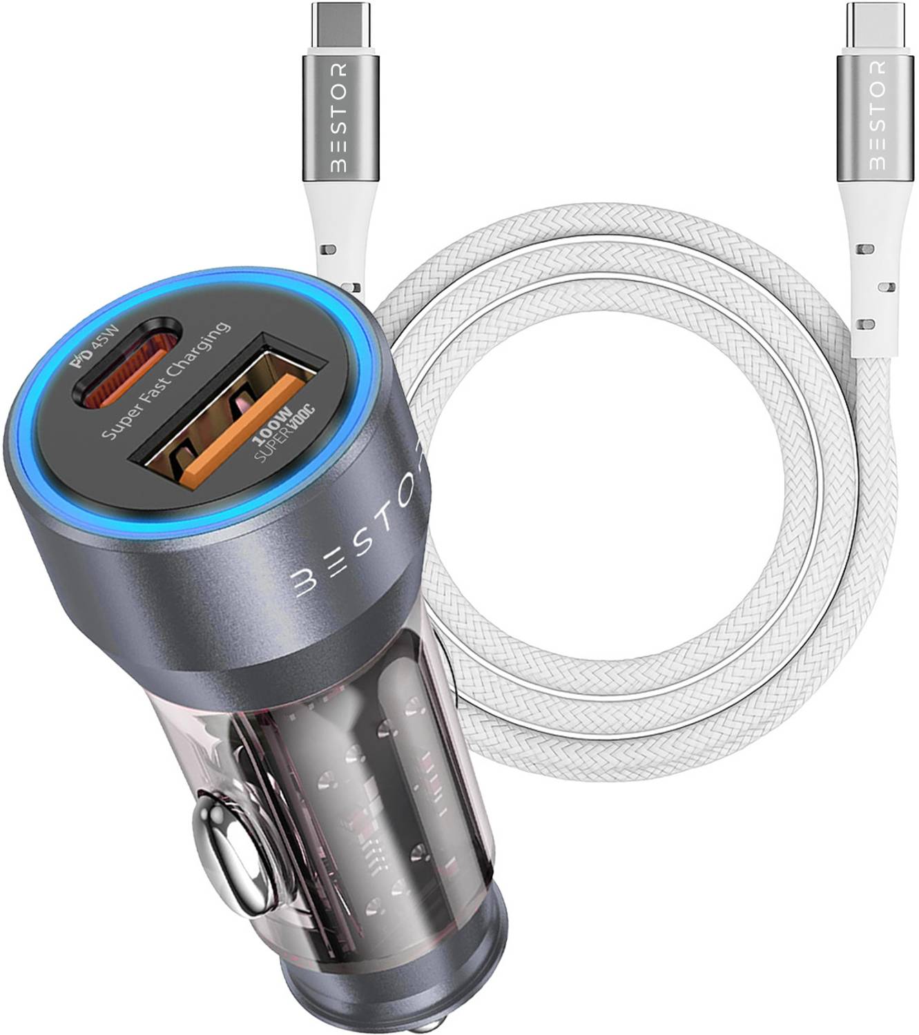 Bestor 145 W Qualcomm 3.0 Turbo Car Charger