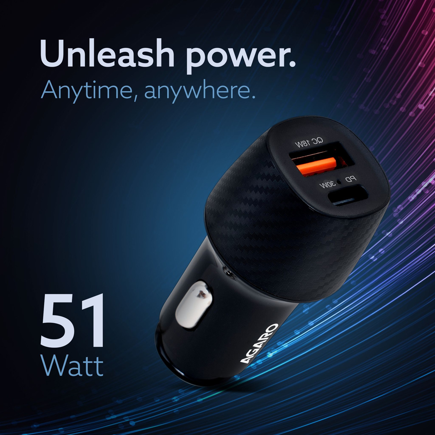 Image of AGARO 2.5 Amp Turbo Car Charger