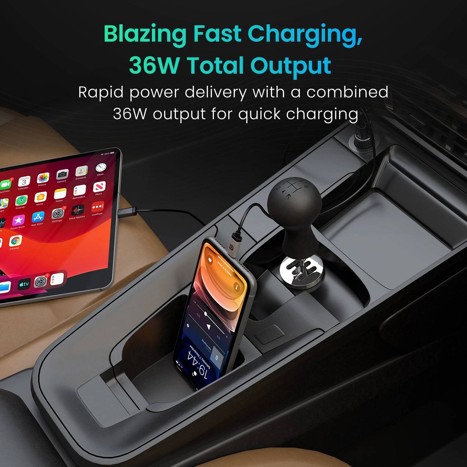 Portronics 36W Turbo Car Charger - Image 2