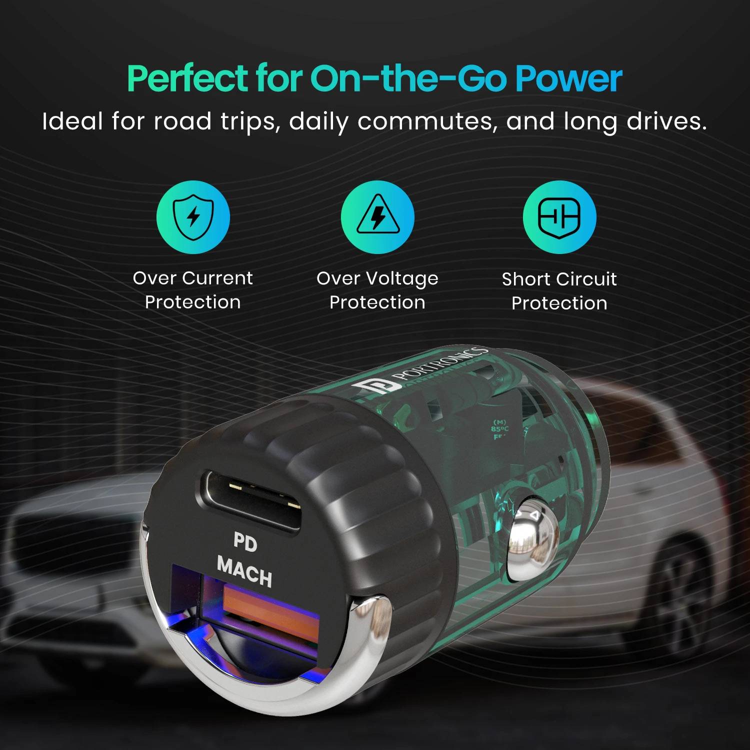 Portronics 36W Turbo Car Charger - Image 5